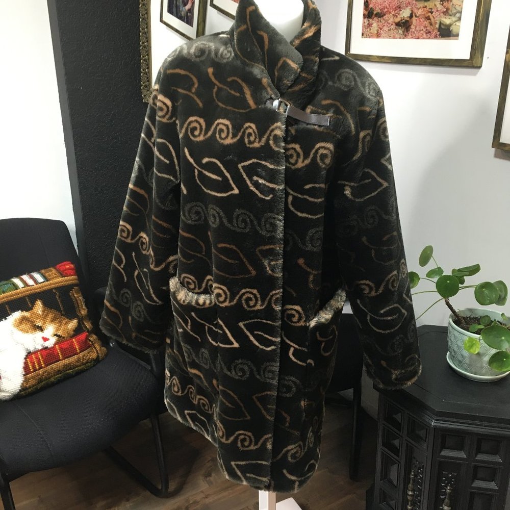 novelti coat faux fur